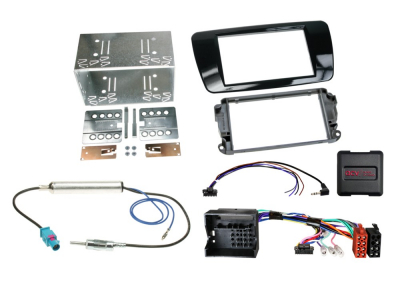 ACV Einbaukit 2-DIN Seat Ibiza 2008-2015, piano black