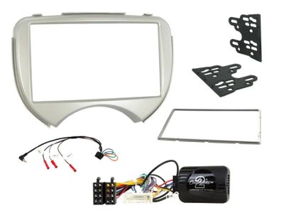 Einbauset Nissan Micra 2010> Silber