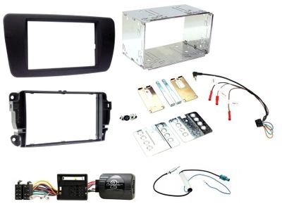 Einbaukit Seat Ibiza 2008> Schwarz, Doppel-DIN