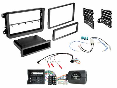 Einbaukit 1/2-DIN Volkswagen MIB-PQ 15>, Schwarz