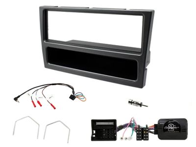 Einbausatz Opel Astra 04-10, Single-DIN, blaugrau