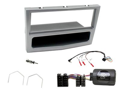 Einbausatz Opel Astra 04-10, Chrom-Metallic, Single-DIN