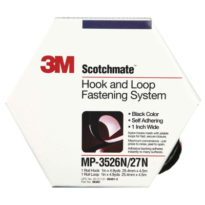 3M Klettband 25 mm x 4,5 m, schwarz