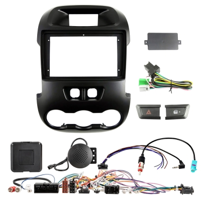 Auto-Connect Einbaukit für 9-Zoll-Autoradio, Ford Ranger 2012-2016, schwarz