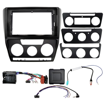 Auto-Connect Einbauset für 9/10.1-Zoll-Autoradio, Skoda Octavia 1Z 2004-2013