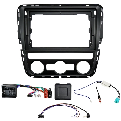 Auto-Connect Einbauset für 9-Zoll-Autoradio, Volkswagen Passat B7 2011-2015, Klimaautomatik