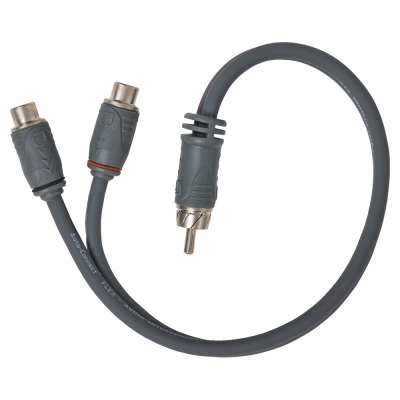 Auto-Connect verdrillter Y-Adapter für Niederpegelsignal, 1 Stecker – 2 Buchsen, 0.3 Meter, Level 2