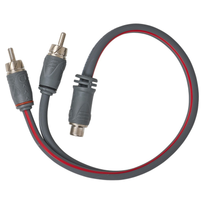 Auto-Connect verdrillter Y-Adapter für Niederpegelsignal, 1 Buchse auf 2 Stecker, 0.3 meter, Level 2