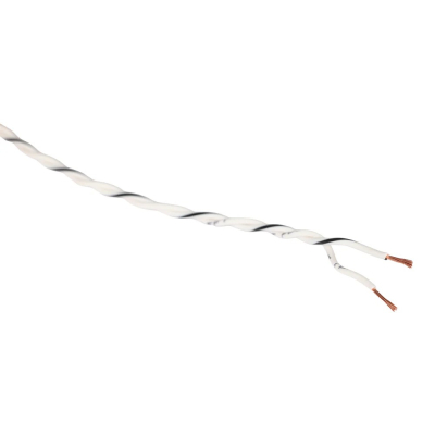 Auto-Connect verdrilltes OFC-Lautsprecherkabel 2x0.5 mm², weiß, laufender Meter