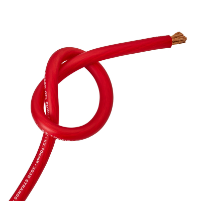 Auto-Connect rotes Stromkabel OFC 53,7 mm², meterweise