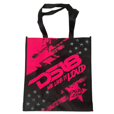 DS18 Stofftasche, rosa/blau/grün