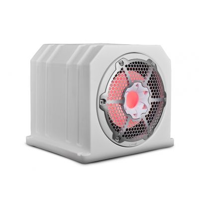DS18 NXL-10SUBLD/W, 10-Zoll-Marine-Bassgehäuse mit RGB-LED-Beleuchtung, weiß