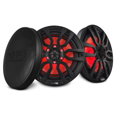 DS18 NXL-8/BK, schwarze 8-Zoll-Marine-Lautsprecher mit LED, Paar