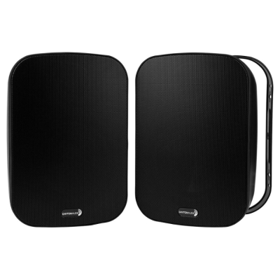 Dayton Audio IO65XTB, 6,5-Zoll-Outdoor-Lautsprecher mit 70/100V-Unterstützung, schwarzes Paar