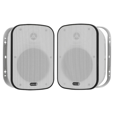 Dayton Audio IO65XTW, 6,5-Zoll-Außenlautsprecher mit 70/100V-Unterstützung, weißes Paar