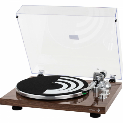 Dayton Audio TT-1BTW, Plattenspieler mit BT, USB und integriertem RIAA, Holz
