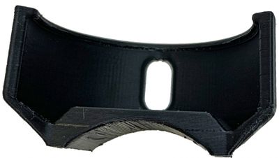 3D-gedruckter Snusdosenhalter (70x24mm) zur Montage an der Gabelholme des Motorrads (Kabelbinder).