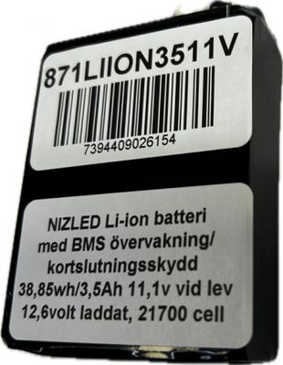 Li-Ion Akku 12,6 V (11,1) 3,5 Ah mit BMS, (Akku für die E30 (E30F) Lampe)