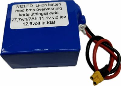 Li-Ion Akku 12,6 (11,1) V 7 Ah mit BMS, (Akku für die E30 Lampe)