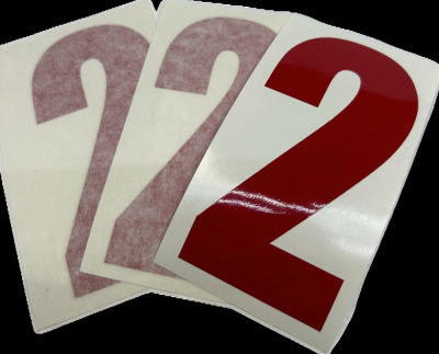 Nizled Nummernaufkleber rot 2 10x5cm