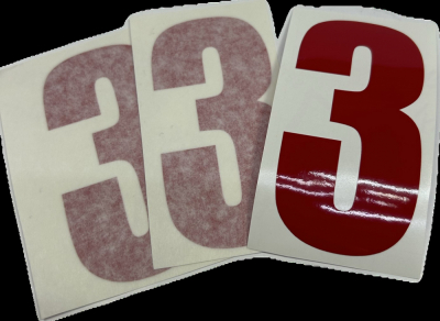 Nizled Nummernaufkleber rot 3 10x5cm