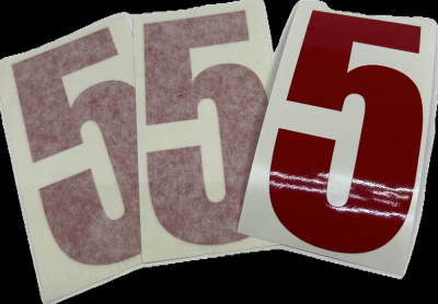 Nizled Nummernaufkleber rot 5 10x5cm