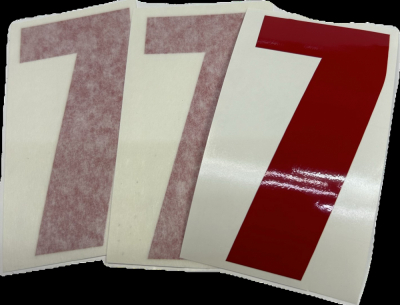 Nizled Nummernaufkleber rot 7 10x5cm
