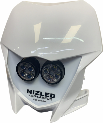 Doppelte Einstiegs-Lampenmaske 80 W Yamaha WR weiß 2019-2024, NIZLED R40DRL