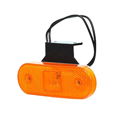 Strands Seitenmarkierungsleuchte orange 12-24V mit Halterung und Reflektor. E-geprüft. LED