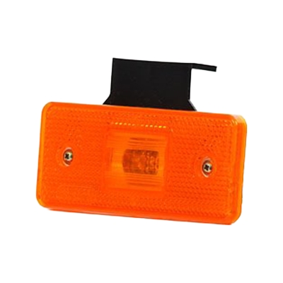 Strands Seitenmarkierungsleuchte orange 12-24V mit Halterung und Reflektor. IP68. E-geprüft. LED