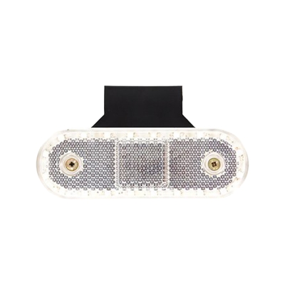 Strands Positionslicht weiß LED 12-24V, inkl. Winkelhalterung.