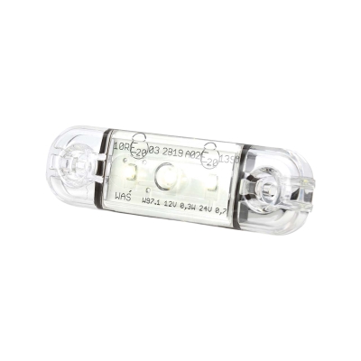 Strands Positionsleuchte Weiß Slim 3 LED, 9-36V IP68. E-geprüft.