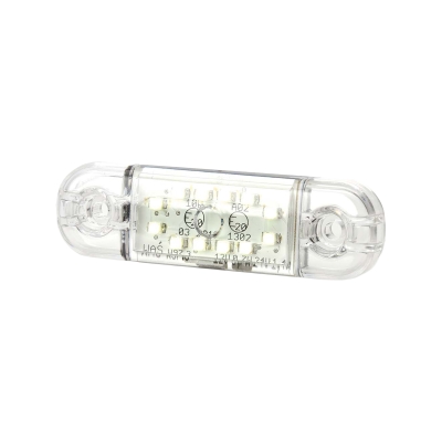 Strands Positionsleuchte Weiß Slim 12 LED, 9-36V IP68. E-geprüft.