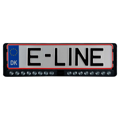 Strands Nuuk E-Line Duo DK/FI/AT, LED-Leiste mit Kennzeichenhalter, schwarz