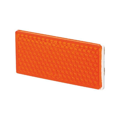 Strands Reflektor orange 105X51Mm selbstklebend 4er-Pack, mit doppelseitigem Klebeband.