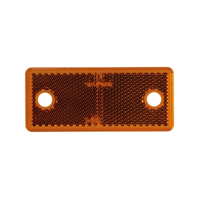 Strands Orangefarbener Reflektor rechteckig 96x42 mm 4er-Pack, mit Loch. E-geprüft.