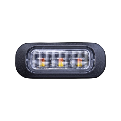 Strands Dark Knight gerichtetes Blitzlicht orange 3 LED klare Linse