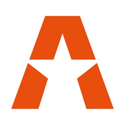 GAS A STAR Aufkleber 15.5x14cm, orange