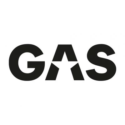GAS Aufkleber 45x15.5cm, schwarz