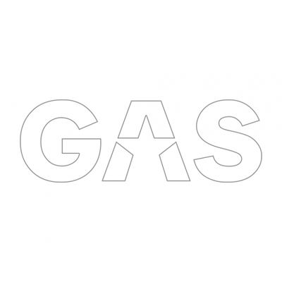 GAS Aufkleber 45x15.5cm, weiß