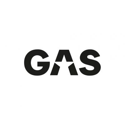GAS Aufkleber 16x5.5cm, schwarz