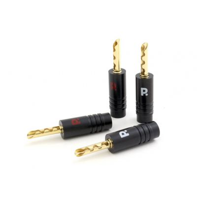 Proson Arctic Bananenstecker mit Metallgehäuse, 4er-Pack