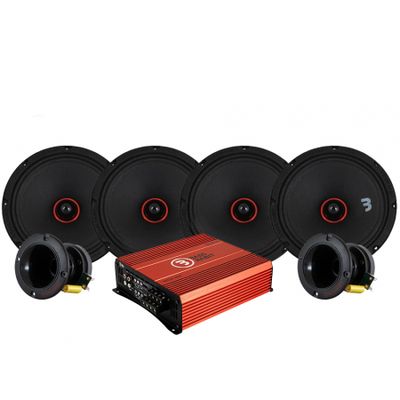Bass Habit SPL Elite SE200M & SP35H SPL-Paket mit Endstufe, Medium