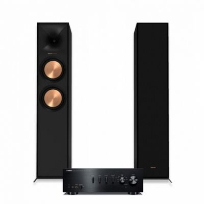 Yamaha A-S501 MK II und Klipsch R-600F 2.0 Stereo-Paket, schwarz