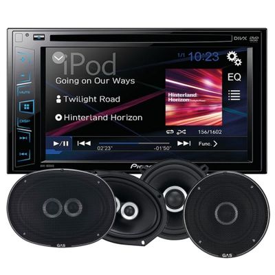 Pioneer AVH-180DVD und GAS SILVER-Lautsprecher