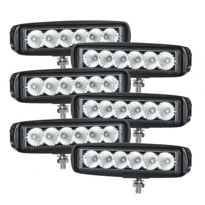6er-Pack NIZLED B18RF, 15,8 cm Rück-/Arbeitsscheinwerfer, 18W, Arbeitsscheinwerfer-Paket