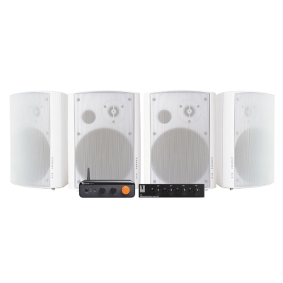 2 Paar DLS MB6i in Weiß mit Fosi Audio BT20 Max, Multiroom-Paket