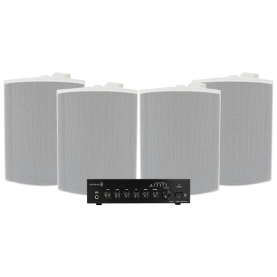 Dayton Audio DA40T mit 4 Stück Visaton WB16 in Weiß, kommerzielles 100V-Paket
