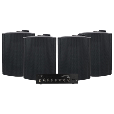 Dayton Audio DA40T mit 4 Stück Visaton WB16 in Schwarz, kommerzielles 100V-Paket