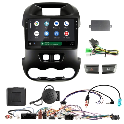 Kenwood DMX80AXS Autoradio-Paket für Ford Ranger 2012-2016, svart